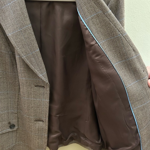 Ann Taylor Taupe Plaid Blazer - Picture 8 of 9